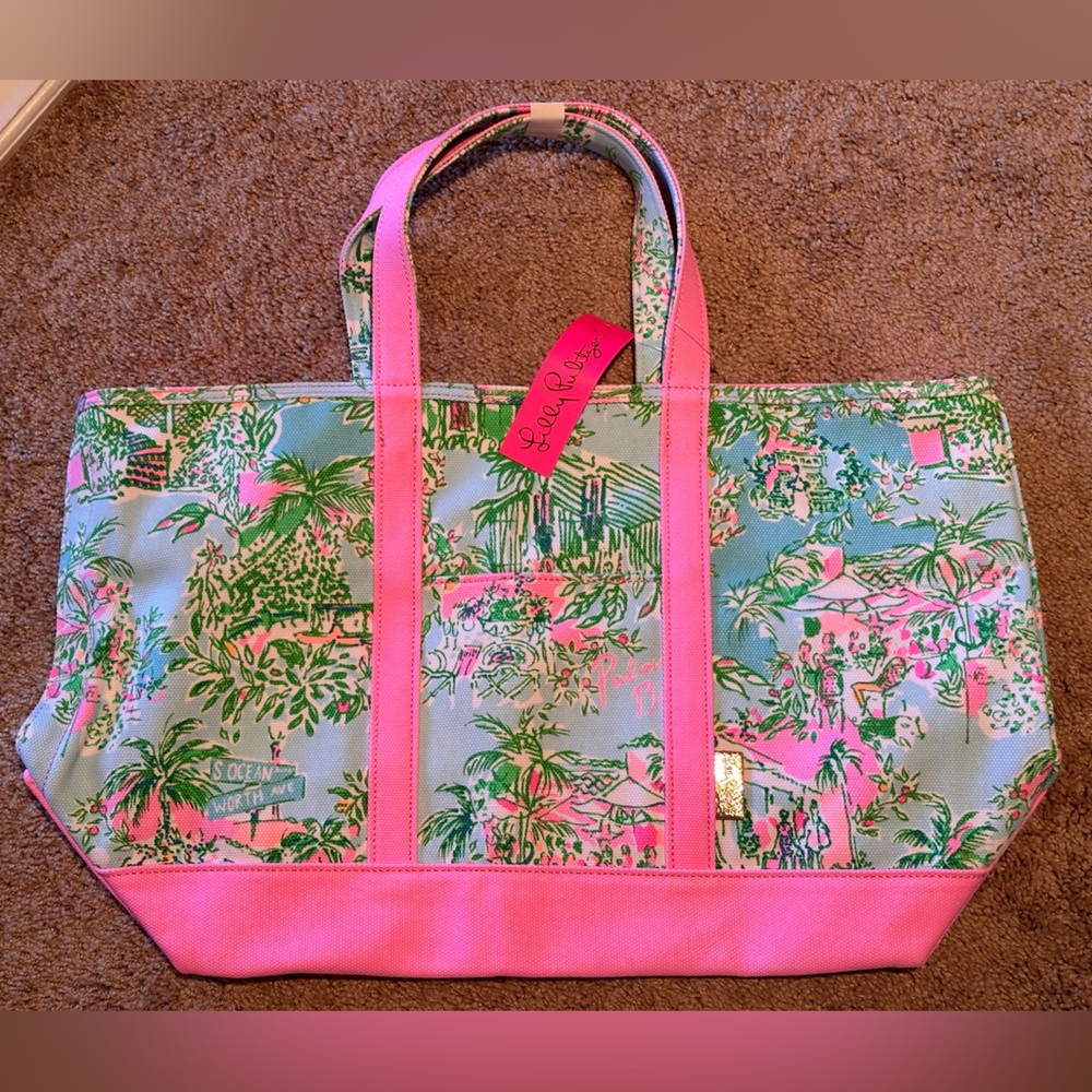 Lilly Pulitzer Mercato Zippered Tote NWT